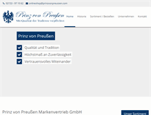 Tablet Screenshot of prinzvonpreussen.com